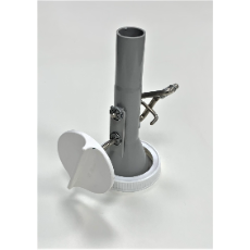 Wall Bracket Dispenser Only With White Lid & Clicker Knob Grey