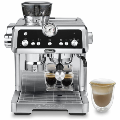 Delonghi Specialista Prestigio Factory Second Chrome Silver Espresso Machine